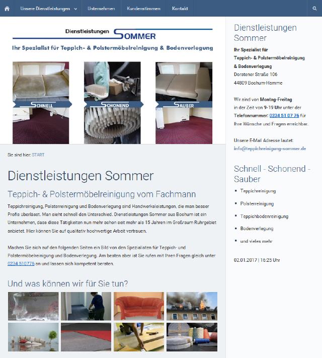 Teppichreinigung Sommer, Bochum