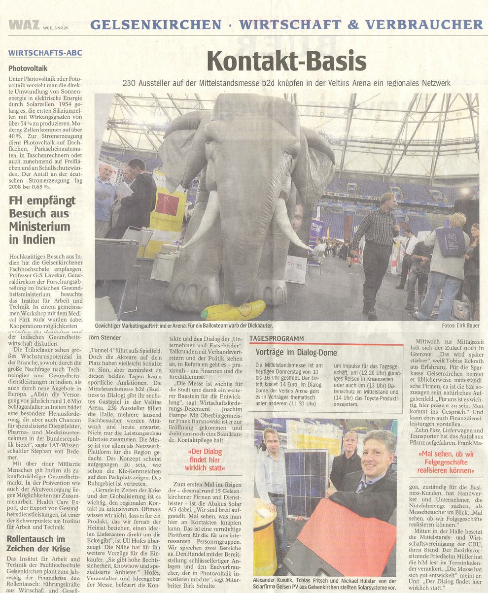 WAZ Gelsenkirchen B2D Messe